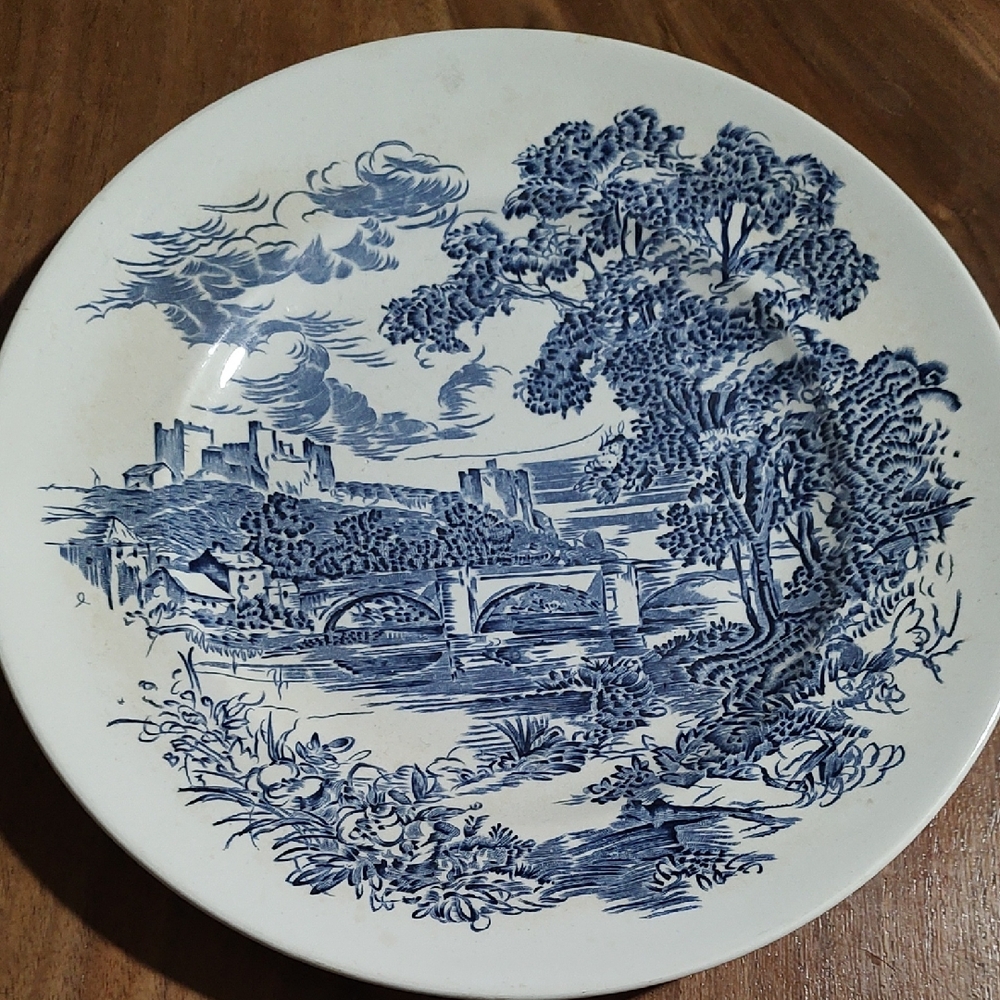 Blue and White Decorative Plate
